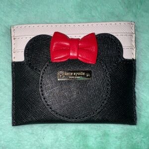 Disney Parks Exclusive Minnie Mouse Black and White Wallet with Red Bow 2017